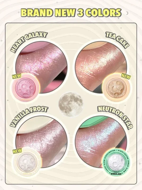 ست کامل هایلایتر LUNA GLOW  - SHEGLAM Luna glow highlighter set - Image 3