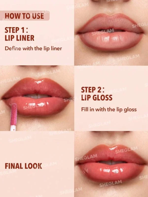 لیپ گلاس براق و خط لب دوسر شیگلم Lip Rules Liner & Gloss Pen - Image 2