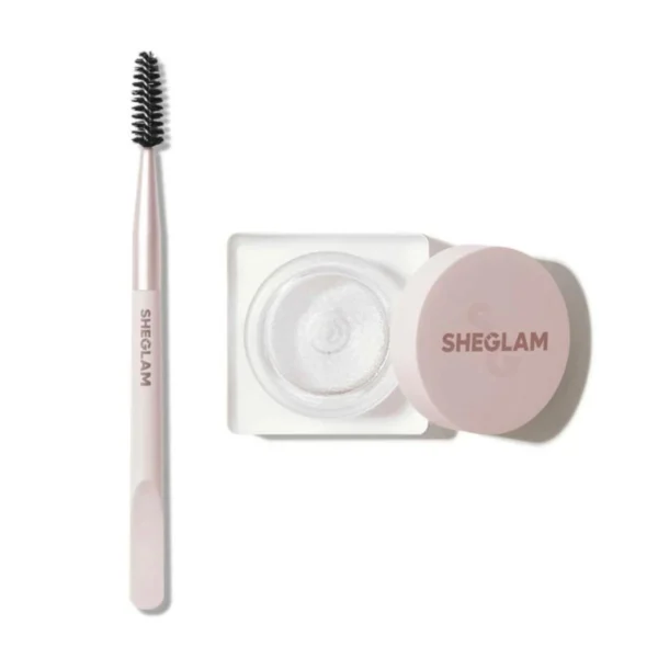 ژل ابروی بی رنگ شیگلم | ژل ابرو کاسه ای  SHEGLAM Set me up brow hold crystal clear